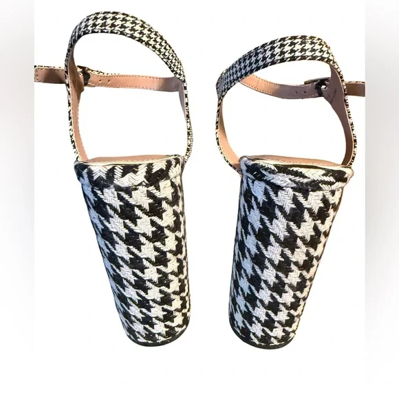 Betsey Johnson NWT Sz 11 Melanni Houndstooth Platform Heels with Black Bow SH297 - Picture 7 of 15